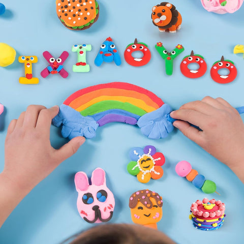Ixiaoyoo Air Dry Clay, 78 Colors Foam Modeling Clay for School Projects