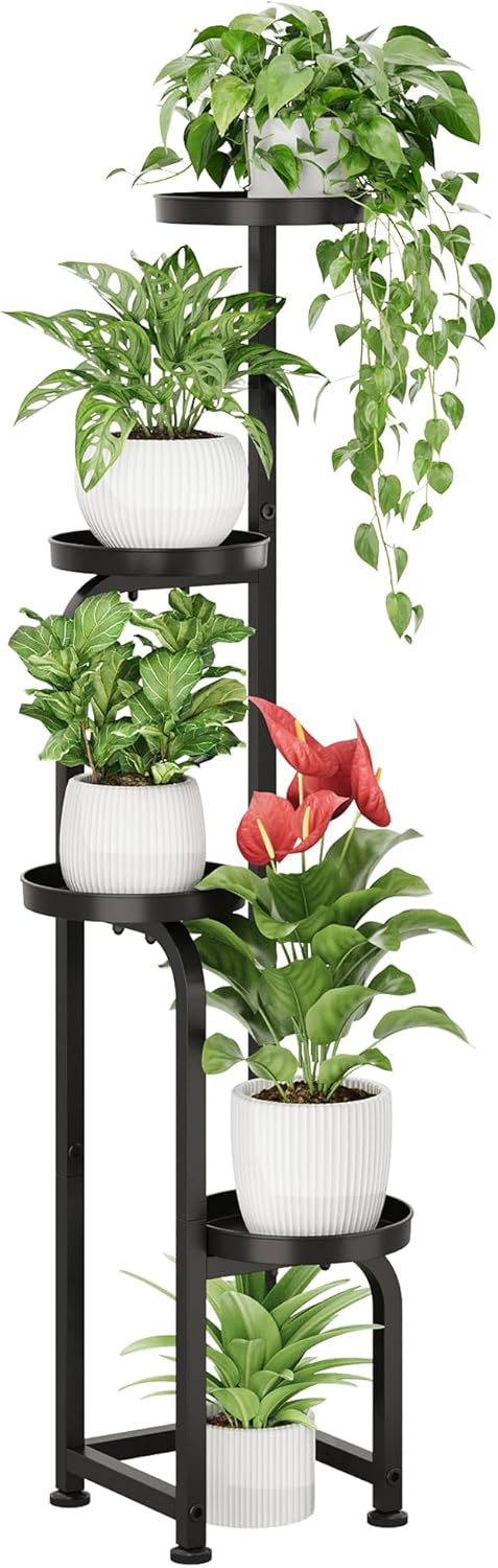 Bamworld Tall Plant Stand Indoor Outdoor Corner Metal Flower Pot Stands