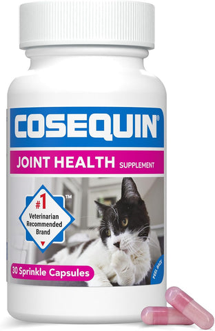 Nutramax Cosequin for Cats Joint Health Supplement, Contains Glucosamine for Cats, Plus Chondroitin, Supports Healthy Joints, for all Breeds and Sizes, Sprinkle Capsules, 30 Count