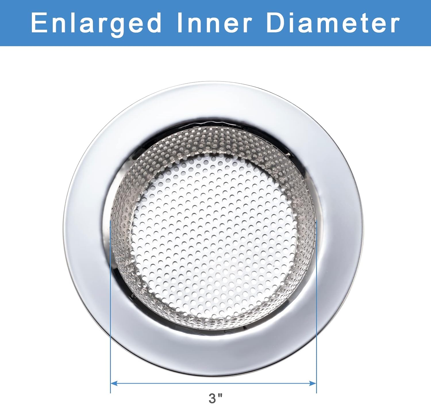 2 Pcs Sink Strainer Double-Layer Safe Design for Kitchen Sink Drain Basket