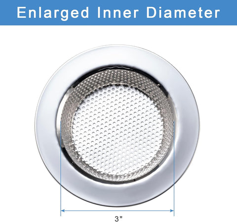2 Pcs Sink Strainer Double-Layer Safe Design for Kitchen Sink Drain Basket