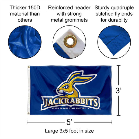 College Flags & Banners Co. South Dakota State Jackrabbits SDSU University Large College Flag