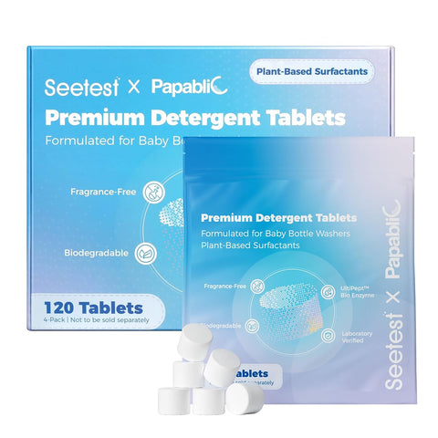 Papablic Upgraded Baby Bottle Washer Tablets, 120Pcs