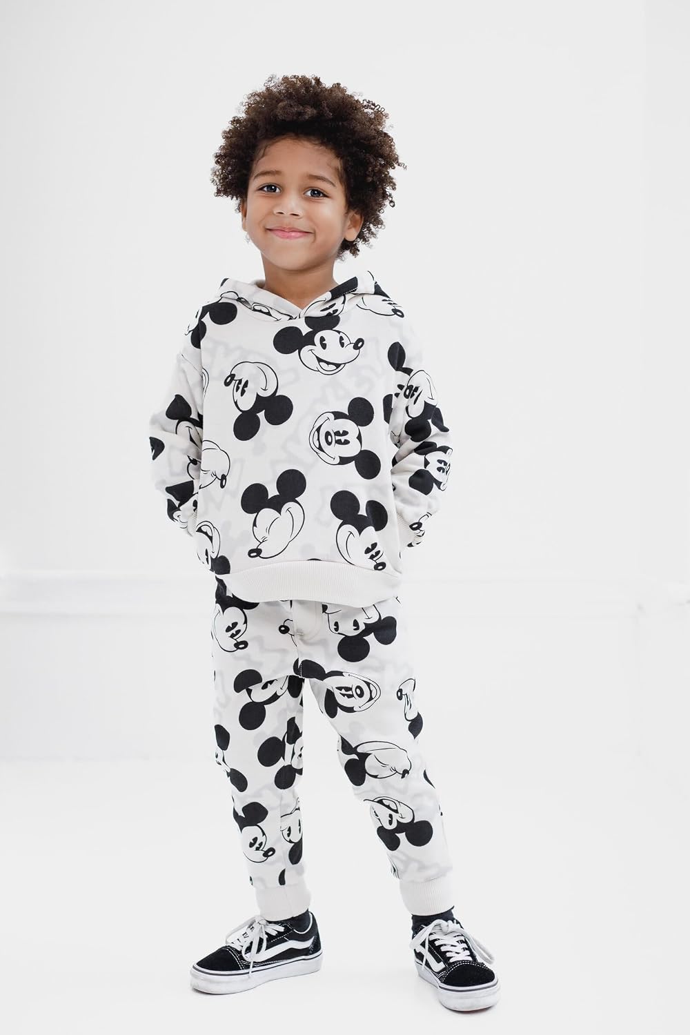 Disney Mickey Mouse Christmas Fleece Pullover Hoodie & Jogger Pants Outfit Set Newborn to Big Kid Sizes (0-3 Months - 14-16)