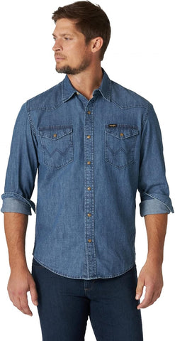 Wrangler Men's Iconic Regular Fit Snap Shirt