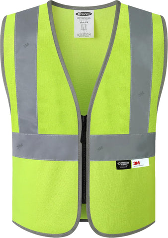 JKSafety Kids Safety Vest Kids Construction Vest with 3M Reflective Tapes High Visibility for Children BK300