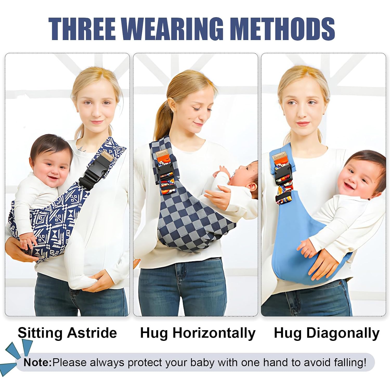 Baby Sling Carrier,Baby Sling Carrying 10-30 lbs(Black)