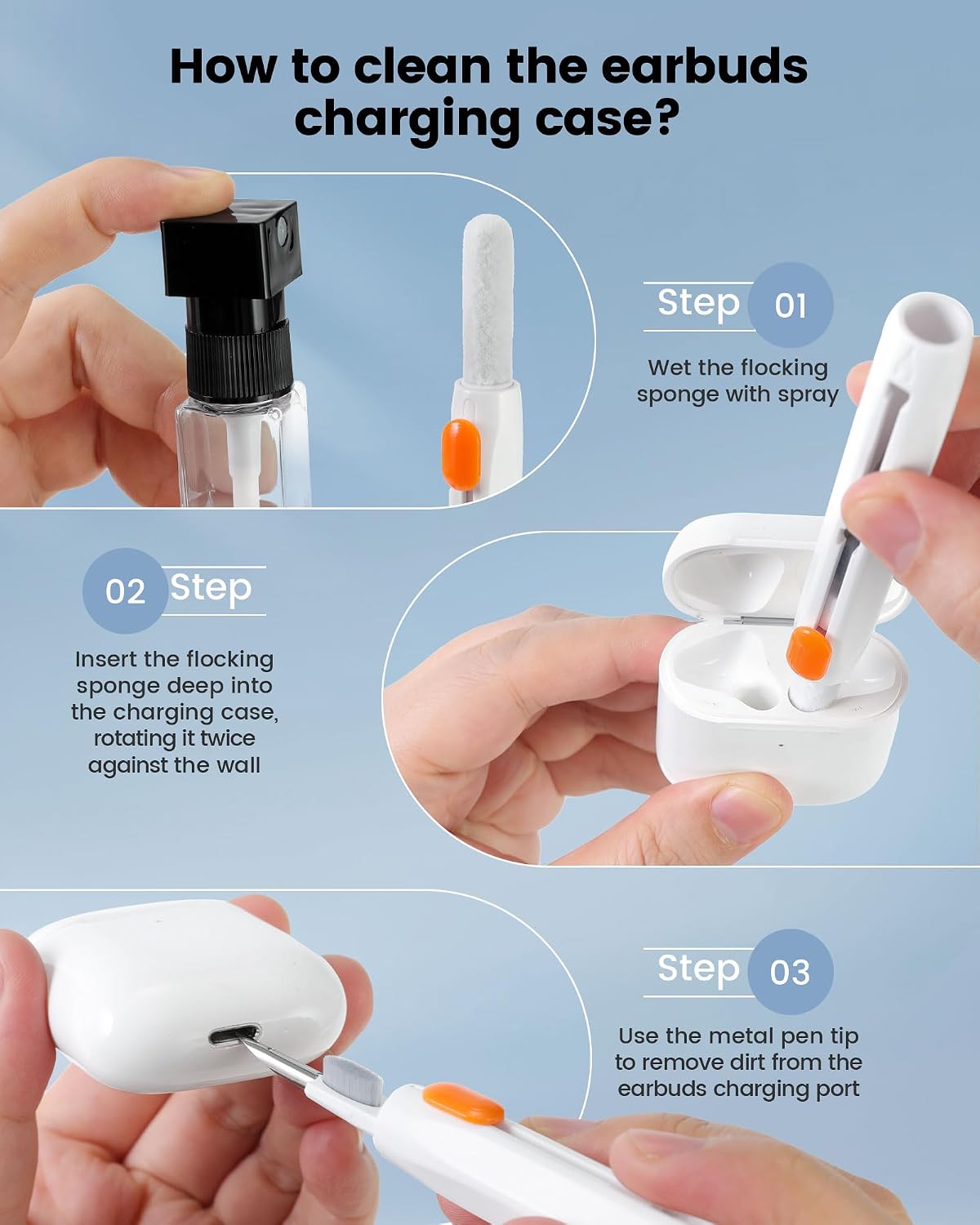 20-in-1 AirPod Cleaning Kit Pro 4 3 2 1 Cleaner Tool for Earbud Phone
