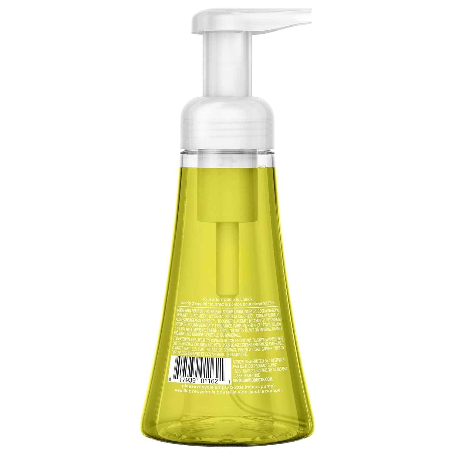 method Foaming Hand Wash, Lemon Mint, 10 fl oz, 6 pack | Hydrates & Softens Skin, Designed for Gentle Everyday Cleansing