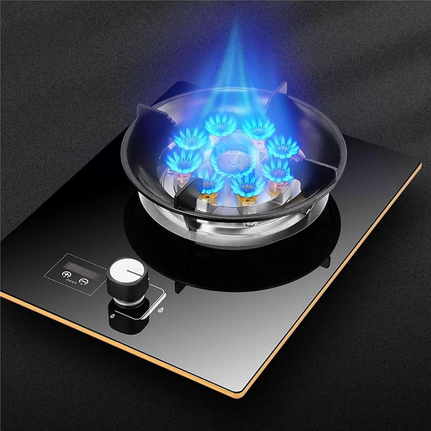 Indoor Portable Gas Stove - Single Burner Gas Hob, Tempered Glass Cooktop Burner, Gas Stove with Timer Function, for Caravan Freestanding Cooktop Camping Outdoor Cooker, Easy To Clean(LPG)