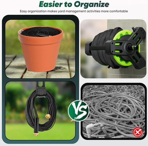 Garden Hose 50FT, Non-Expanding Water Hose with 3/4'' Standard Fittings