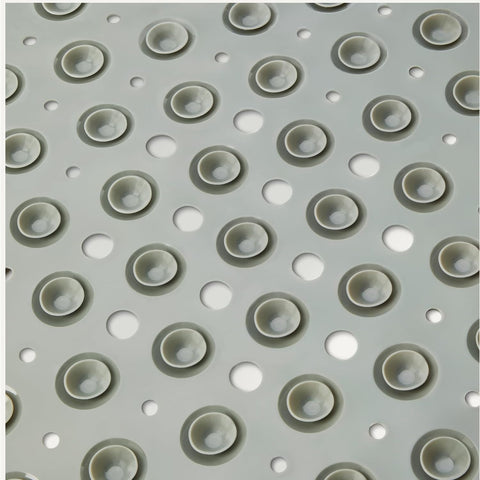 Amazon Basics Non-Slip Bath Mat with Suction Cups for Tub and Shower, Easy to Clean, 40" x 16", Grey