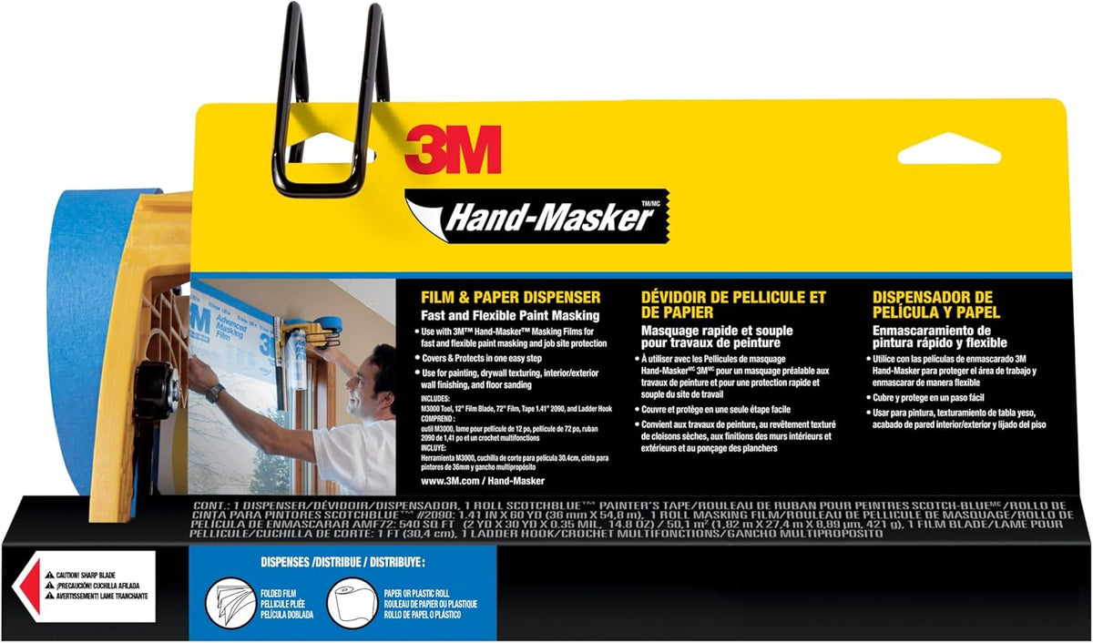 Hand-Masker 3M Pre-Assembled Masking Film & Tape Kit, M3000-PAK-SC