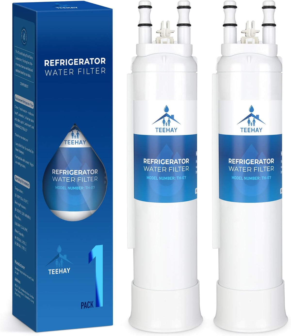 TEEHAY PWF-1 FPPWFU01 Frigidaire Water Filter, 2 Packs