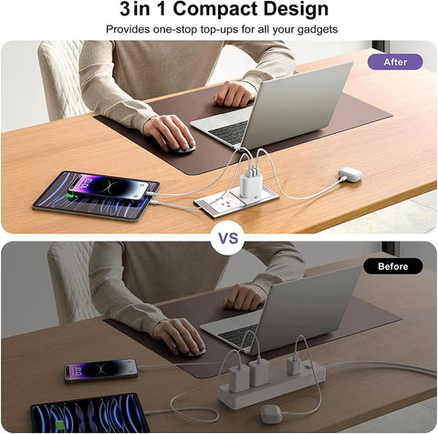 3-Port USB Wall Charger,Compatible with iPhone 14/13/12/11 Pro Max