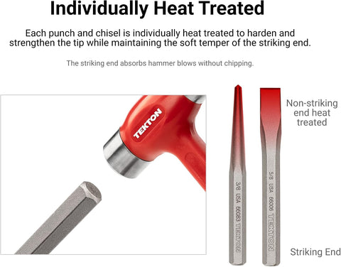 TEKTON 1/16 Inch Roll Pin Punch | 66061 | Made in USA