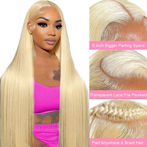 30 Inch 613 13x6 Lace Front Wig Human Hair Blonde Wig Human Hair