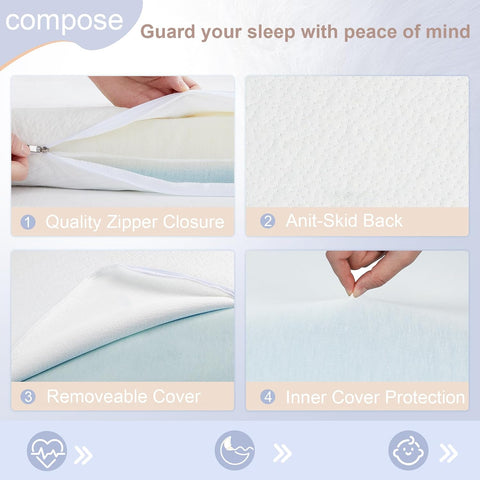 NeoBorn Baby Bassinet Mattress Pad, 38 x 26 Inch, Dual-Sided Foam