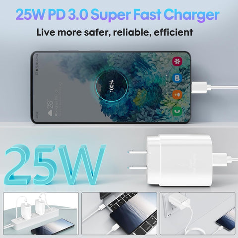 25W USB C Charger,Super Fast Charging Block,Type-C Power Adapter