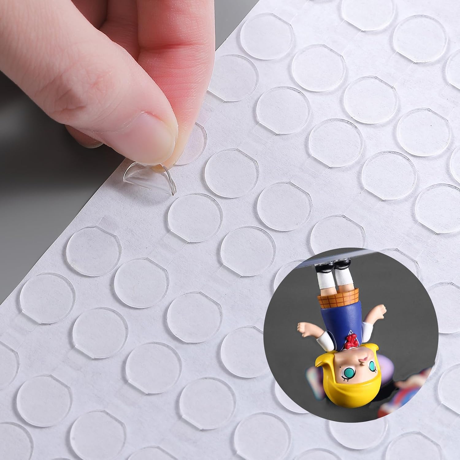 Adhesive Stick dots Two-Sided Sided Mounting Putty Stick Tack for Wall Hanging Crafts Balloons Festival Party Decorations,Clean Removable(0.4"*0.4"-100)