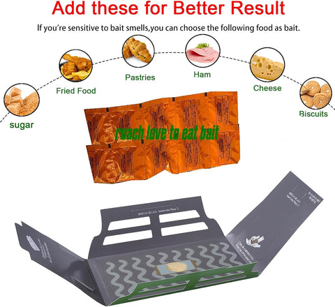 Cockroach Traps,Roach Traps,Cockroach Bait,Roach Motel,Child & Pet Friendly (10 Pack)