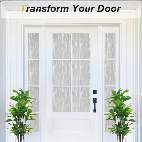 Haton Window Privacy Film, Frosted Glass Non-Adhesive Film, 17.5" x 118.1"
