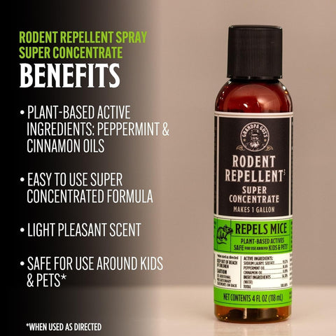Grandpa Gus's Rodent Repellent Spray Super Concentrate, 4 Fl Oz
