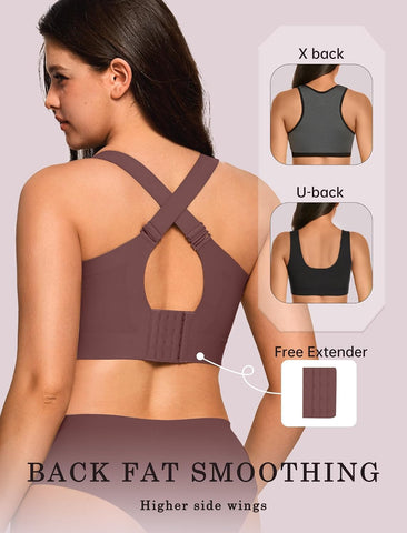 OEAK Womens Wireless Jelly Bras Plus Size Support Push Up Comfortable Bra
