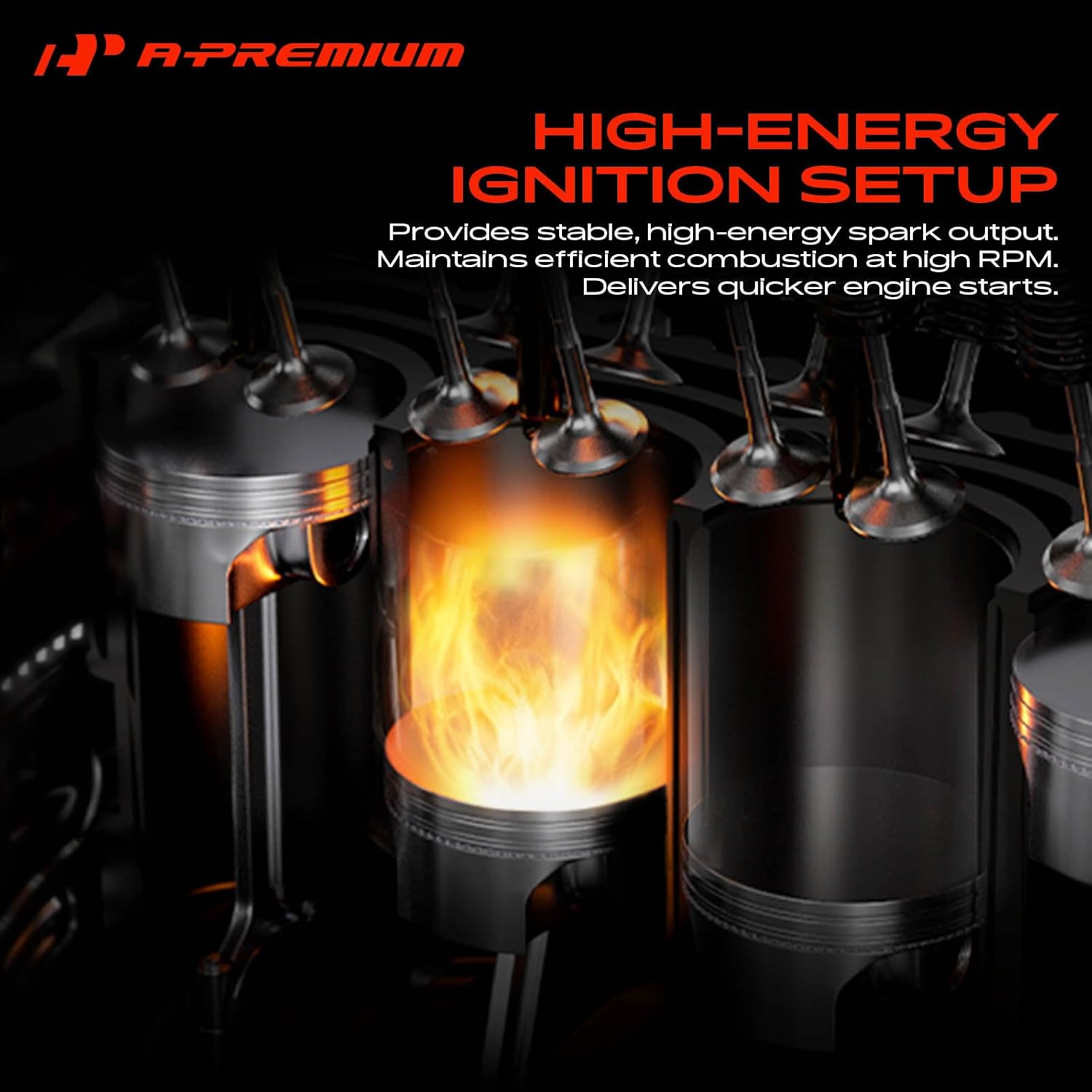 A-Premium Set of 6 Ignition Coil Pack and Iridium Spark Plugs