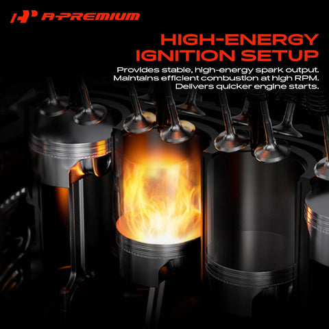 A-Premium Set of 6 Ignition Coil Pack and Iridium Spark Plugs