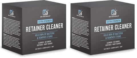 Retainer Cleaner Tablets, Denture Cleaner, Mint, 4 Month Supply by M3