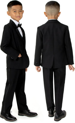 Spring Notion Boys' Classic Fit Tuxedo Suit Set, No Tail