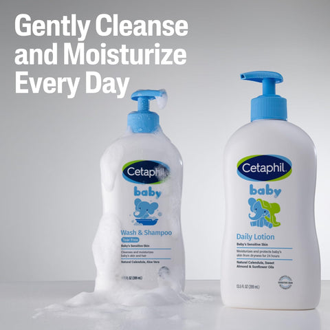Cetaphil Baby Daily Lotion Organic Calendula Sensitive Skin 13.5 oz