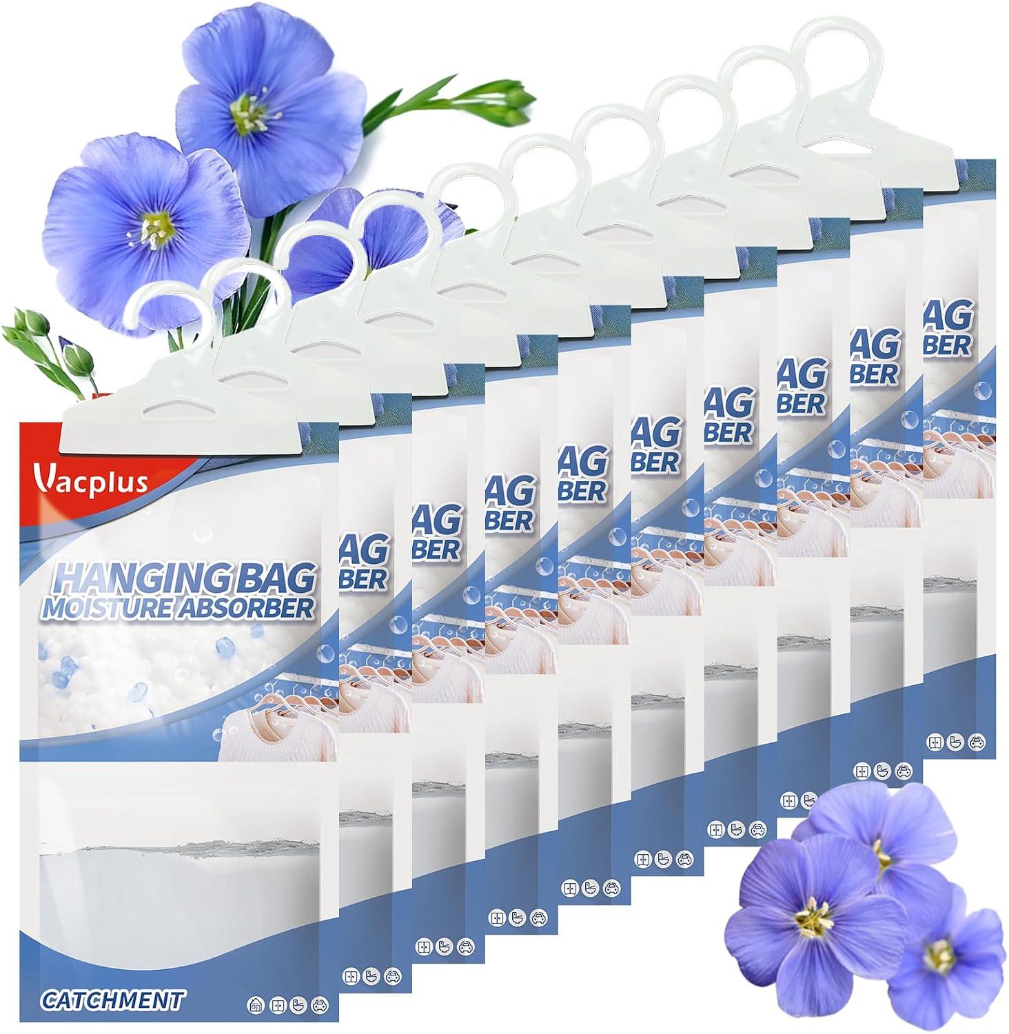 Vacplus Moisture Absorber, 9.8 OZ Hanging, Strong Absorption, Linen Scent
