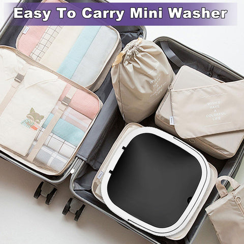 Mini Portable Washing Machine Small - 16L 60W Portable Mini Washing Machine with Spin, Mini Lavadora Portatil Washer Foldable, Small Washing Machine Portable Used for Travel Baby Purple