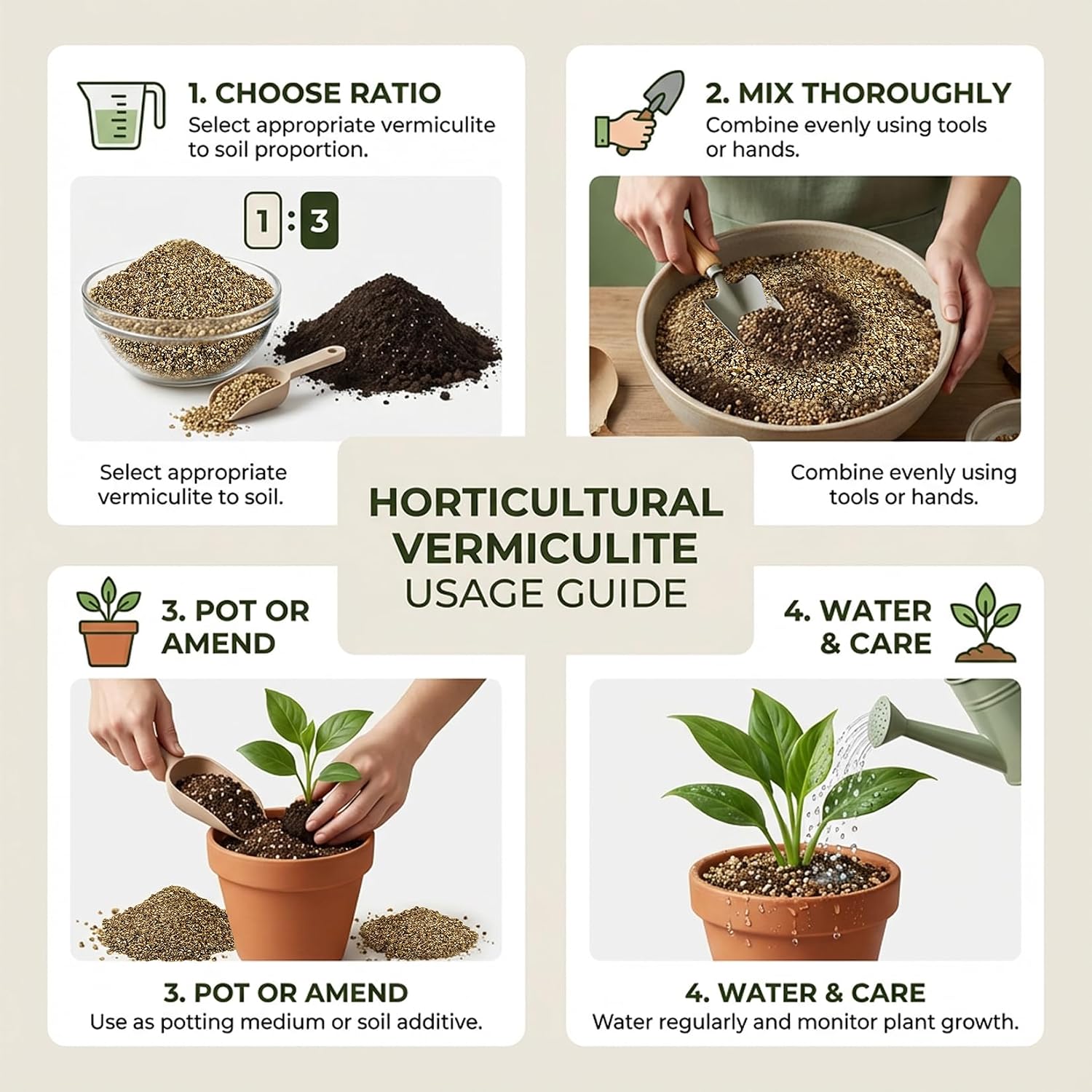 Sukh 29oz Organic Vermiculite for Plants - Gardening & Potting Supplies