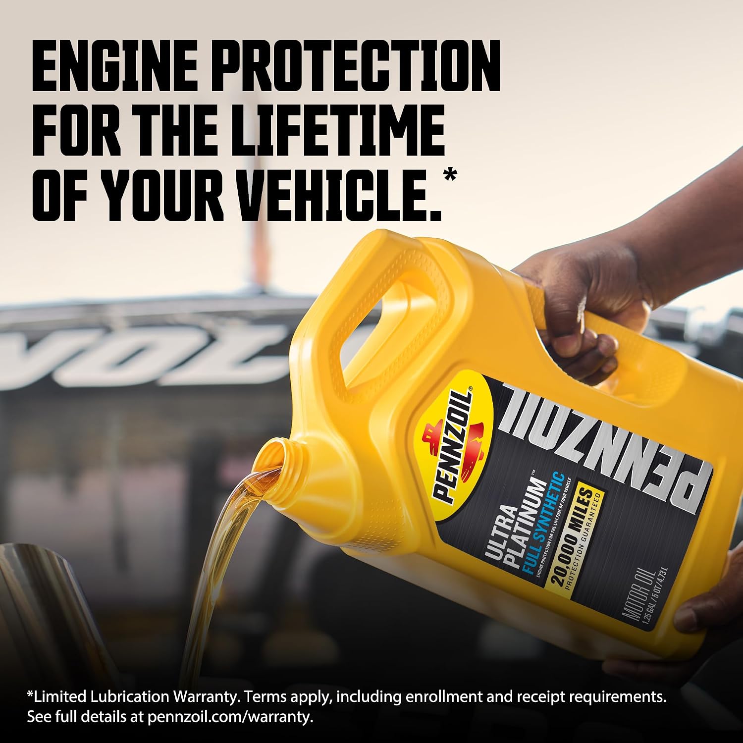 Pennzoil Ultra Platinum Full Synthetic 0W-40 Motor Oil, 1 Quart (6 Pack)