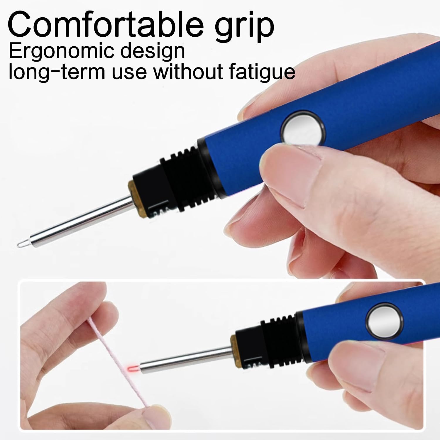 Wlizyzfhy Rechargeable Thread Burner kit，Tool Burning Pen(blue)