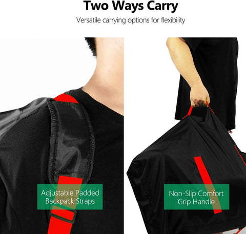 elaia Large Waterproof Car Seat Travel Bag for Airplane with Red Straps