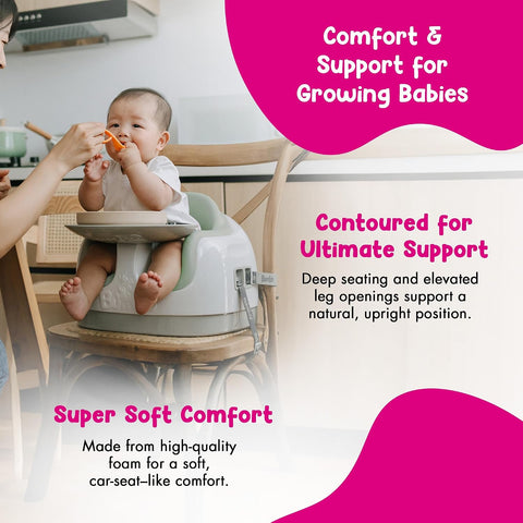 Bumbo 2 Pack 3-in-1 Infant Multi-Seat with Tray, 6 to 36 Months, Agave
