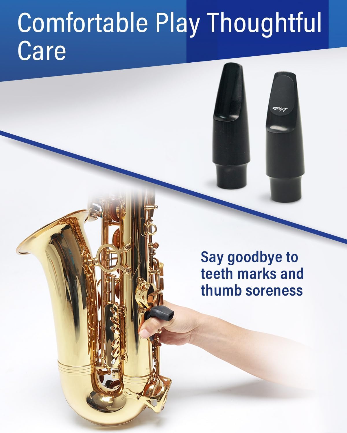 Libretto Alto Saxophone Cleaning Kit with EVA Case, Including 2 Microfiber Cleaning Swabs, 16 Mouthpiece Cushions, Mouthpiece Brush, Dust Brush, Thumb Cushion, 3 Microfiber Pad Dryers.