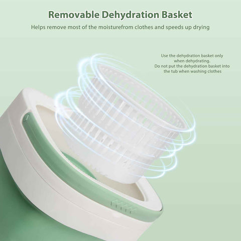 20L Portable Washing Machine with Spin Dryer, Foldable Mini Washer, 3 Wash Modes for Baby Clothes, Underwear and Socks, Ideal for Travel, Dorms and Camping