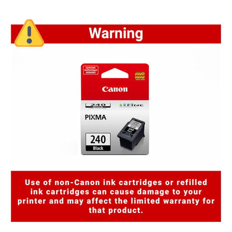 Canon PG-240 Genuine Black Ink Cartridge, Compatible with MG2120/3120/4120, MX512/432/472/372/392/522/532/452, MG2220/3220/4220/3520/3620, TS5120