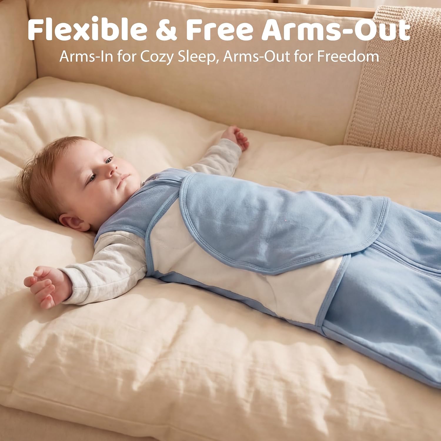 Baby Swaddle Sleep Sack 0-3 Months, Cotton Swaddles for Newborns
