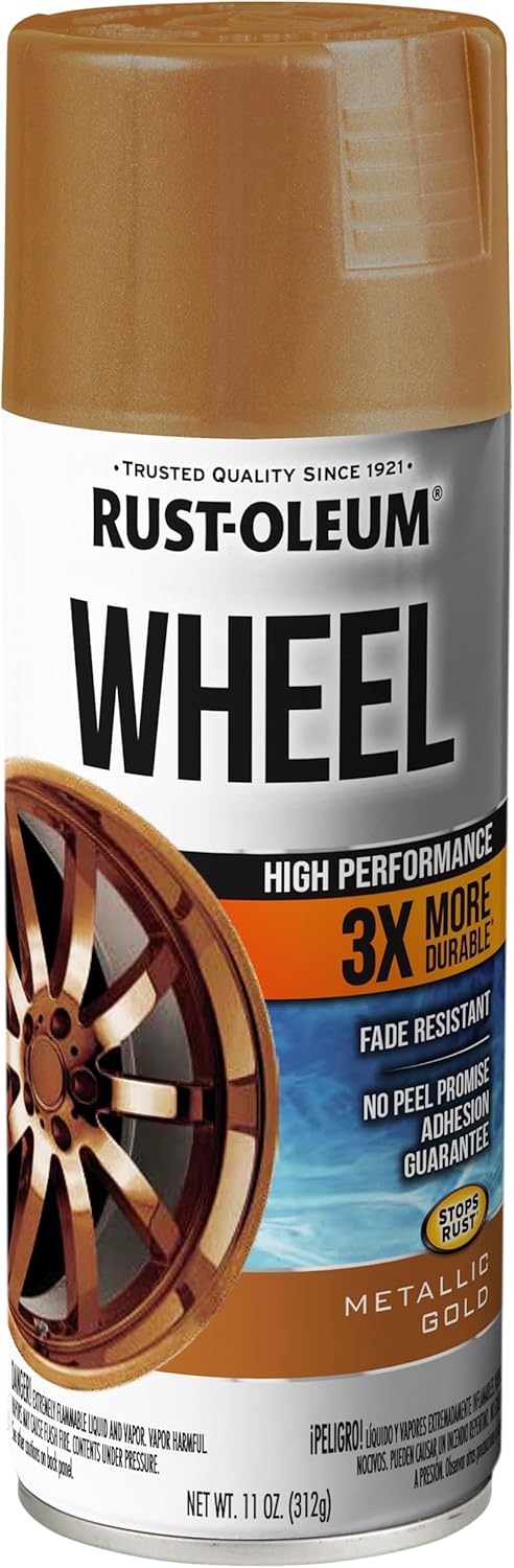 Rust-Oleum High Performance Wheel Spray Paint, Metallic Gold