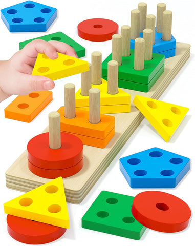 Montessori Toys for 1 2 3 Year Old Boy Girl, Toddler Learning Toys Gifts