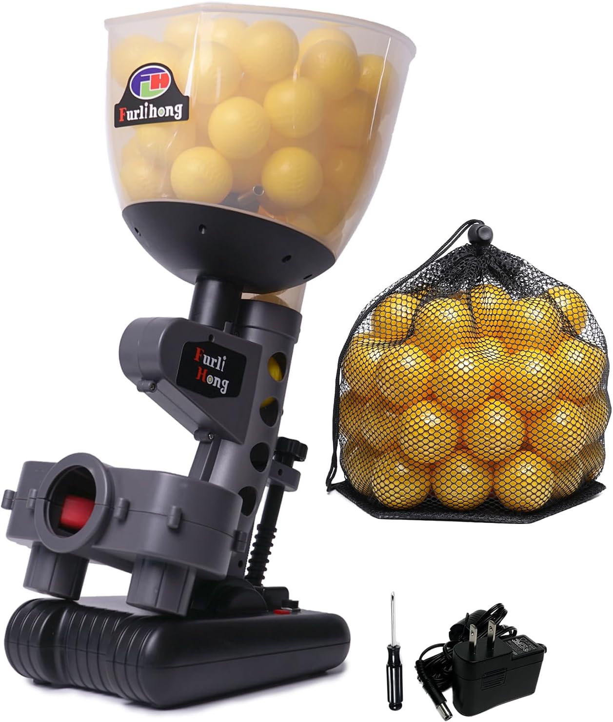 Furlihong 692BH Baseball Pitching Machine, Includes 60 pcs Balls