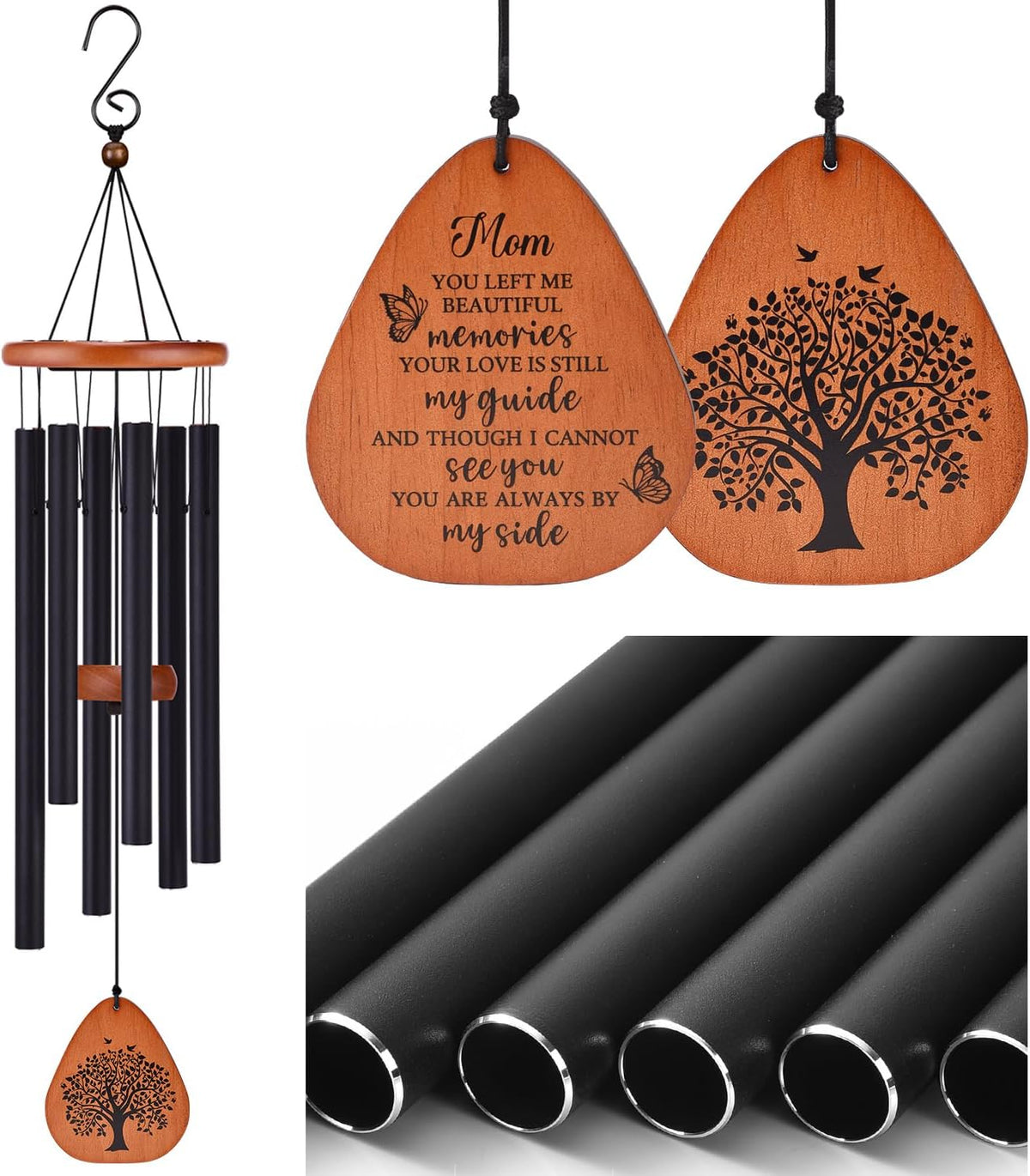 AMBOBE Memorial Sympathy Gifts for Loss of Mom, 32" Memorial Wind Chimes