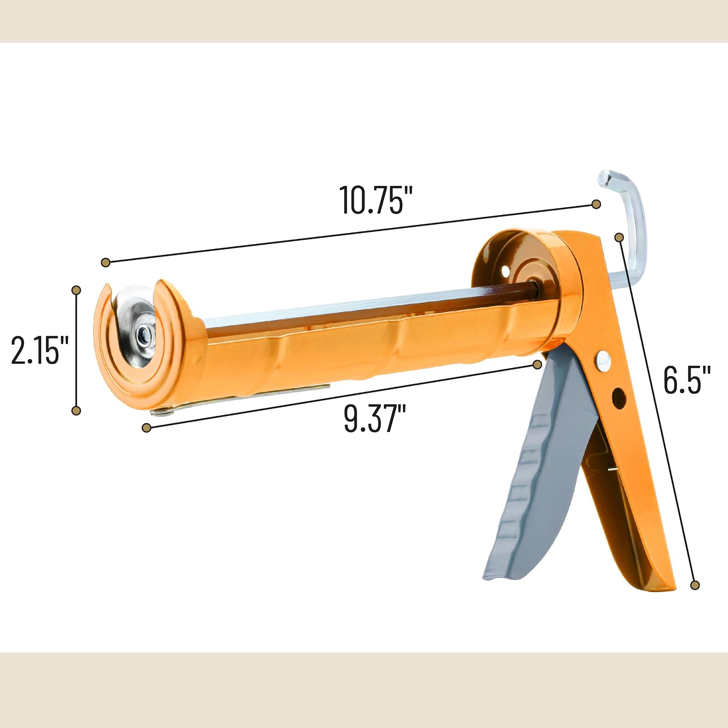 Bates- Caulking Silicone Gun, 10:1 Thrust Ratio, Hand Caulking Guns, No Drip (Pack of 2)