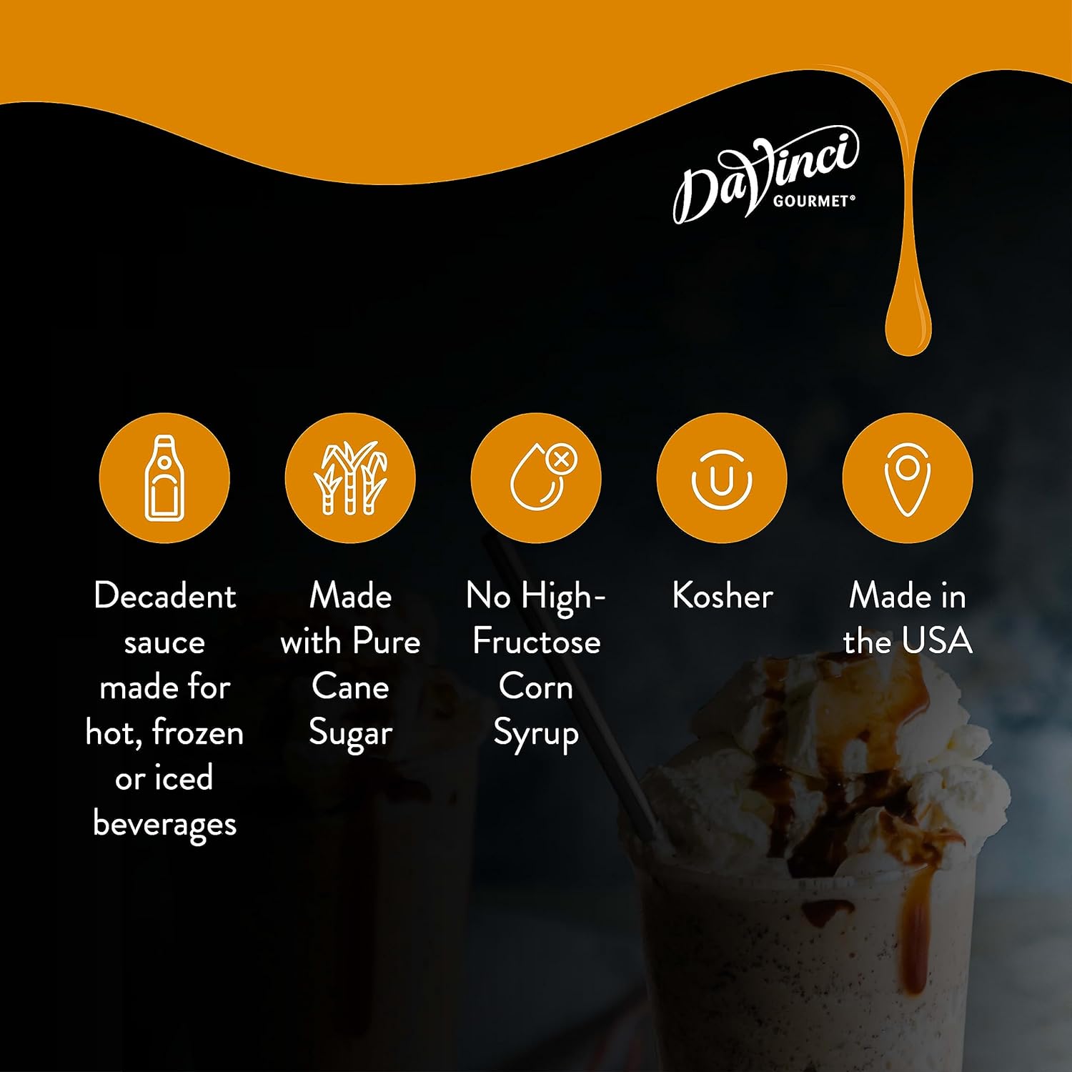 DaVinci Gourmet White Chocolate Sauce, 128 Fluid Ounces (Pack of 1)